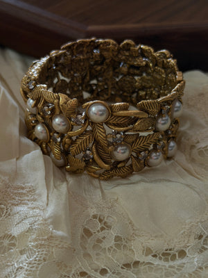 Leafy Pearl Cuff