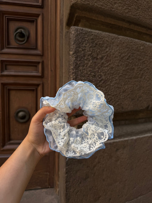 Reversible Gingham Net Scrunchies