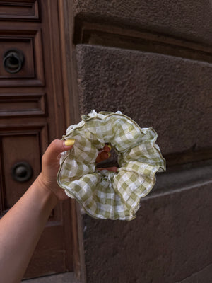 Reversible Gingham Net Scrunchies
