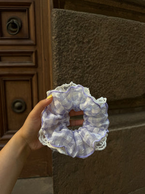 Reversible Gingham Net Scrunchies