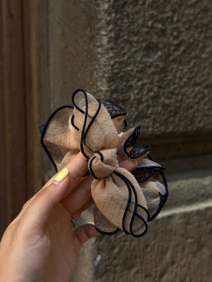 Organza Lace Edge Scrunchie