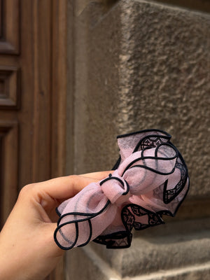 Organza Lace Edge Scrunchie