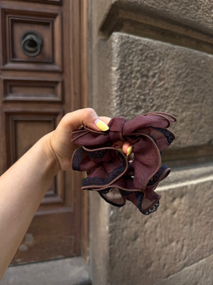 Organza Lace Edge Scrunchie