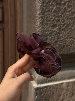 Organza Lace Edge Scrunchie