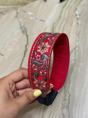 PhoolKari HeadBands-2-Red(As seen on Ruchika)